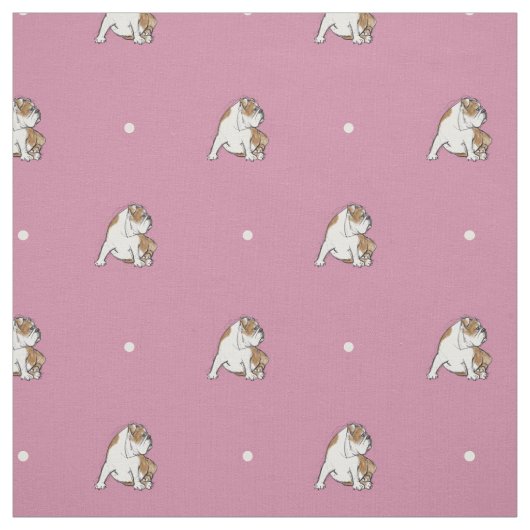 Tupfen-Bulldogge Stoff (Muster)