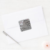 Tupfen-Cupcake-Papierförmchen Quadratischer Aufkleber (Umschlag)
