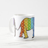 Tupfen-Elefant Kaffeetasse (Vorderseite Links)