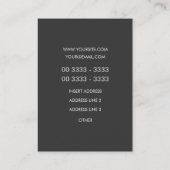 Tupfen Elegante Grau Visitenkarte (Rückseite)