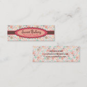 Tupfen-Erdbeerkuchen-MiniVisitenkarten Mini Visitenkarte (Vorne/Hinten)