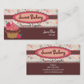 Tupfen-Erdbeerkuchen-Visitenkarten Visitenkarte (Vorne/Hinten)