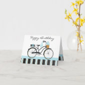 Tupfen-Fahrrad Karte (Gelbe Blume)
