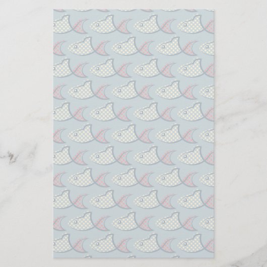 Tupfen-Fisch-Muster Briefpapier (Vorderseite)