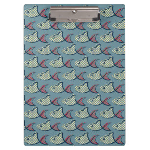Tupfen-Fisch-Muster Klemmbrett