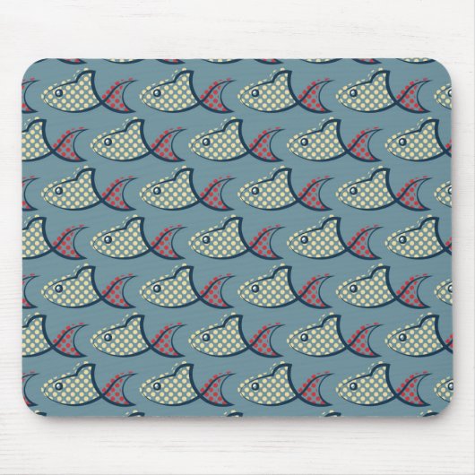 Tupfen-Fisch-Muster Mousepad (Vorne)