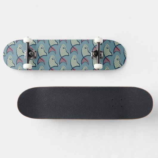 Tupfen-Fisch-Muster Skateboard (Horizontal)