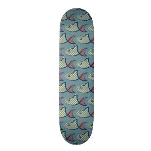 Tupfen-Fisch-Muster Skateboard