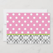 Tupfen-Geldbeutel-Handtaschen-Einladung Einladung (Rückseite)