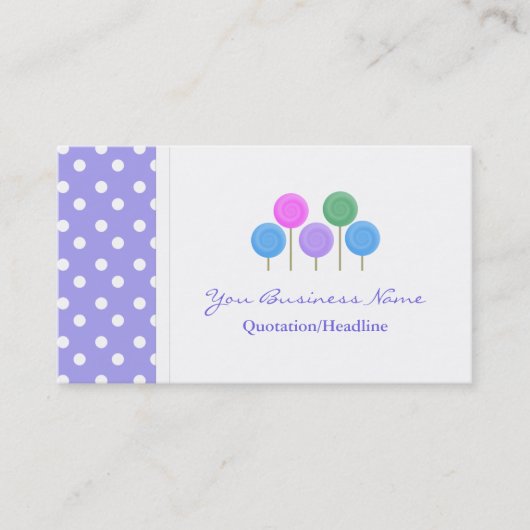 Tupfen getrimmte Süßigkeits-Visitenkarten Visitenkarte (Vorderseite)