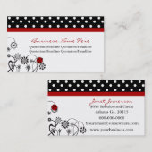 Tupfen getrimmte Visitenkarten Damen-Bug Visitenkarte (Vorne/Hinten)