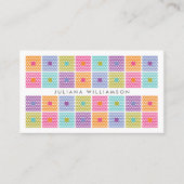 Tupfen-Gewebe-Steppdecken-Muster Visitenkarte (Vorderseite)