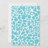 Tupfen-Giraffen-Babyparty-Einladung (Junge) Einladung (Rückseite)