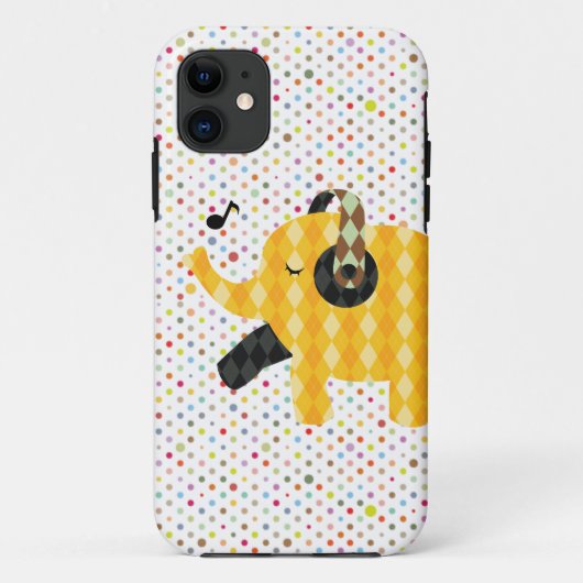 Tupfen-glücklicher Tanzen-Elefant iPhone 5 Fall Case-Mate iPhone Hülle (Rückseite)
