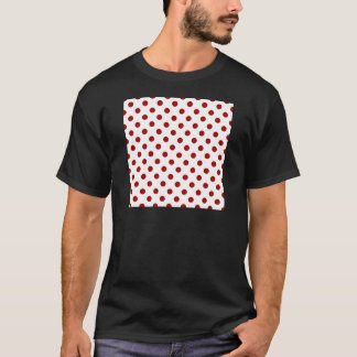 Tupfen groß - dunkles Süßigkeits-Apple-Rot auf T-Shirt
