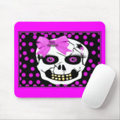Tupfen-Halloween-MädchenScull Mousepad (Mit Mouse)