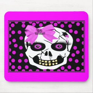 Tupfen-Halloween-MädchenScull Mousepad