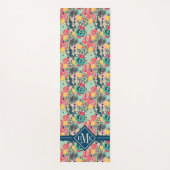 Tupfen-Kaktus-Muster des Monogramm-| buntes Yogamatte (Vorderseite)