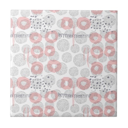 Tupfen-Kreis-Muster Fliese (Vorderseite)