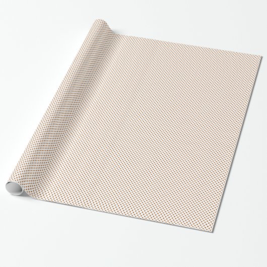 Tupfen - Kupfer auf Weiß Geschenkpapier (Ungerollt)