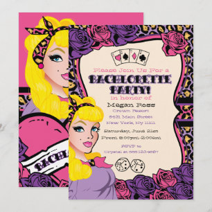 Tupfen-Leoparden-Druck, Pin-up-Party-Einladungen Einladung