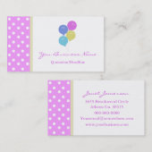 Tupfen mit Ballon-Visitenkarte Visitenkarte (Vorne/Hinten)