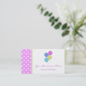 Tupfen mit Ballon-Visitenkarte Visitenkarte (Stehend Vorderseite)