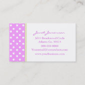 Tupfen mit Ballon-Visitenkarte Visitenkarte (Rückseite)