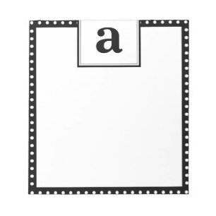 Tupfen-Monogramm Notizblock