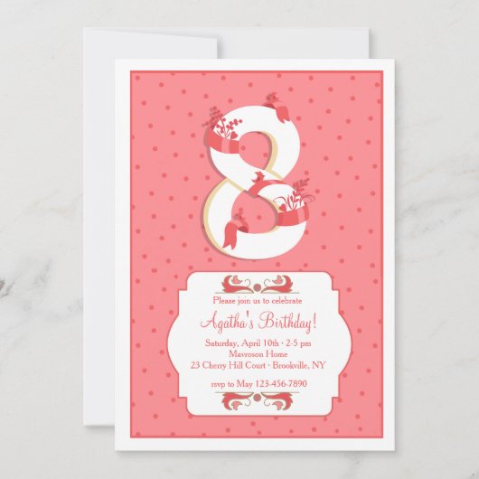 Tupfen Nuber 8 Einladung (Vorderseite)