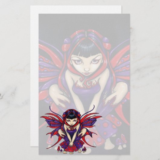 "Tupfen-Pilz-Fee-" Briefpapier (Vorne/Hinten)