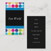 Tupfen-Regenbogen-Spaß Visitenkarte (Vorne/Hinten)