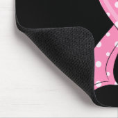 Tupfen-rosa Band-Brustkrebs Mousepad (Ecke)