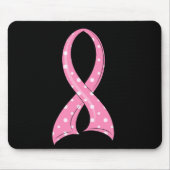 Tupfen-rosa Band-Brustkrebs Mousepad (Vorne)