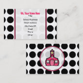 Tupfen/rosa Lehrer-Mode-Visitenkarte Visitenkarte (Vorne/Hinten)