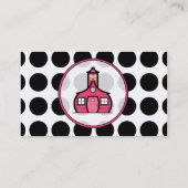 Tupfen/rosa Lehrer-Mode-Visitenkarte Visitenkarte (Rückseite)