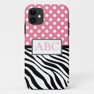 Tupfen-Rosa u. Zebra-Druck iPhone 5 Fall Case-Mate iPhone Hülle