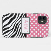Tupfen-Rosa u. Zebra-Druck iPhone 5 Fall Case-Mate iPhone Hülle (Rückseite (Horizontal))