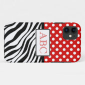 Tupfen-Rot u. Zebra-Druck iPhone 5 Fall Case-Mate iPhone Hülle (Rückseite (Horizontal))