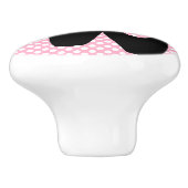 Tupfen-schwarzer Ballett-Pantoffel-Möbel-Griff Keramikknauf (Seitenansicht)