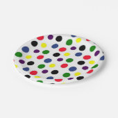 Tupfen-Spaß Pappteller (Schrägansicht)