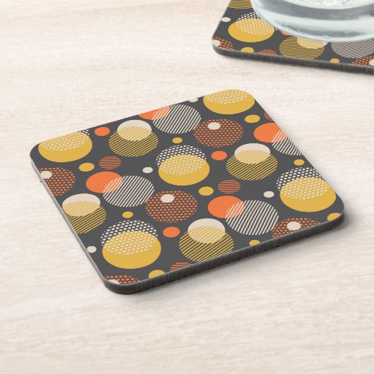 Tupfen-Streifen-Muster Getränkeuntersetzer (Linke Seite)