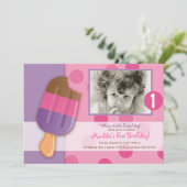 Tupfen u. Popsicles Einladung (Stehend Vorderseite)