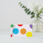 Tupfen-Visitenkarte Visitenkarte (Stehend Vorderseite)