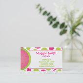 Tupfen-Wassermelone-Geschäfts-Telefonkarte Visitenkarte (Stehend Vorderseite)