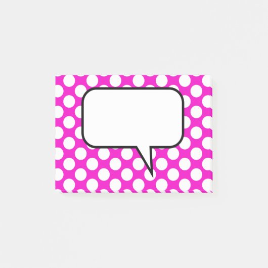 Tupfen-Wort-Ballon-Gewohnheits-Text Post-it Klebezettel (Vorderseite)