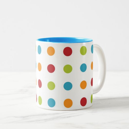 Tupfen Zweifarbige Tasse (VorderseiteRechts)