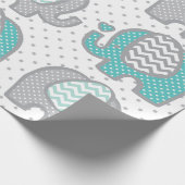 Tupfenelefanten Geschenkpapier (Ecke)