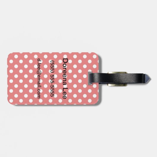 Tupfenhintergrund Gepäckanhänger (Rückseite horizontal)