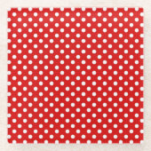 Tupfenhintergrund Glasuntersetzer (Vorderseite)